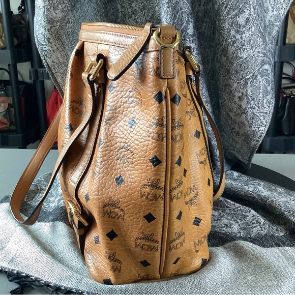 MCM Visetos Shoulder Bag in Cognac EUC - Picture 8 of 14